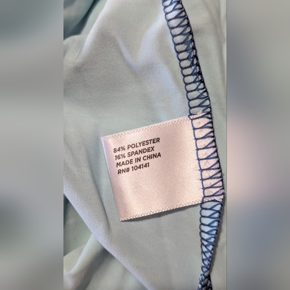 Lady Hagen Tropical Print Blue Palm Tree Sleeveless Polo size XXL Women's NWT - Picture 7 of 11